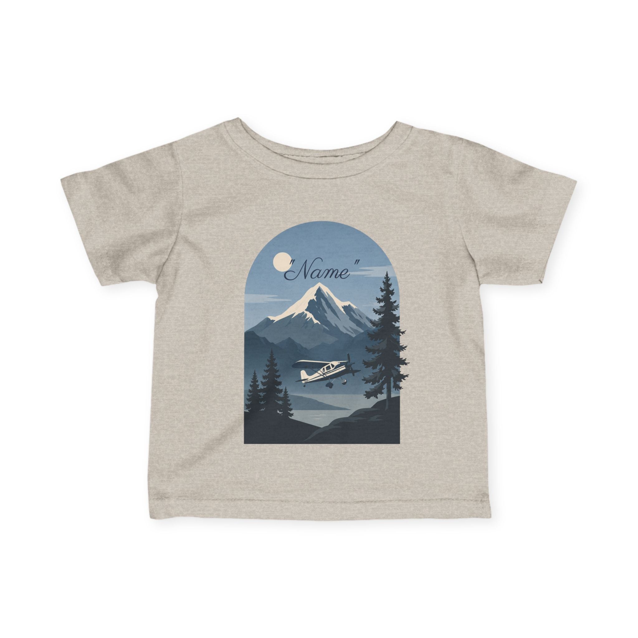 Infant Tee — Mountain Airplane Design (custom name)