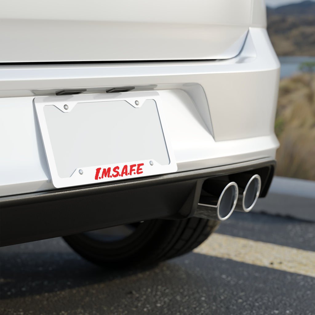 "I.M.S.A.F.E" Metal License Plate Frame