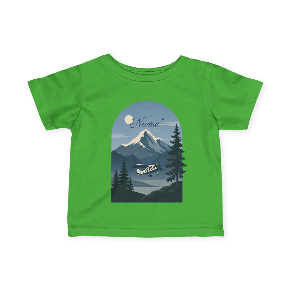 Infant Tee — Mountain Airplane Design (custom name)