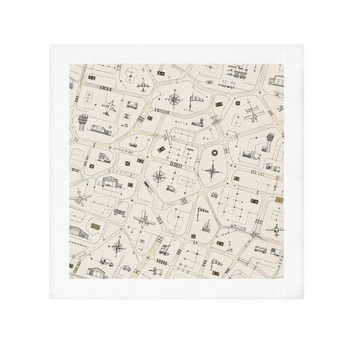 Airplane Taxi Map Face Towel