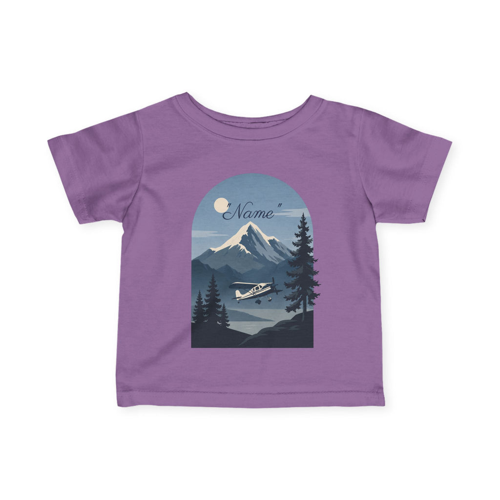 Infant Tee — Mountain Airplane Design (custom name)