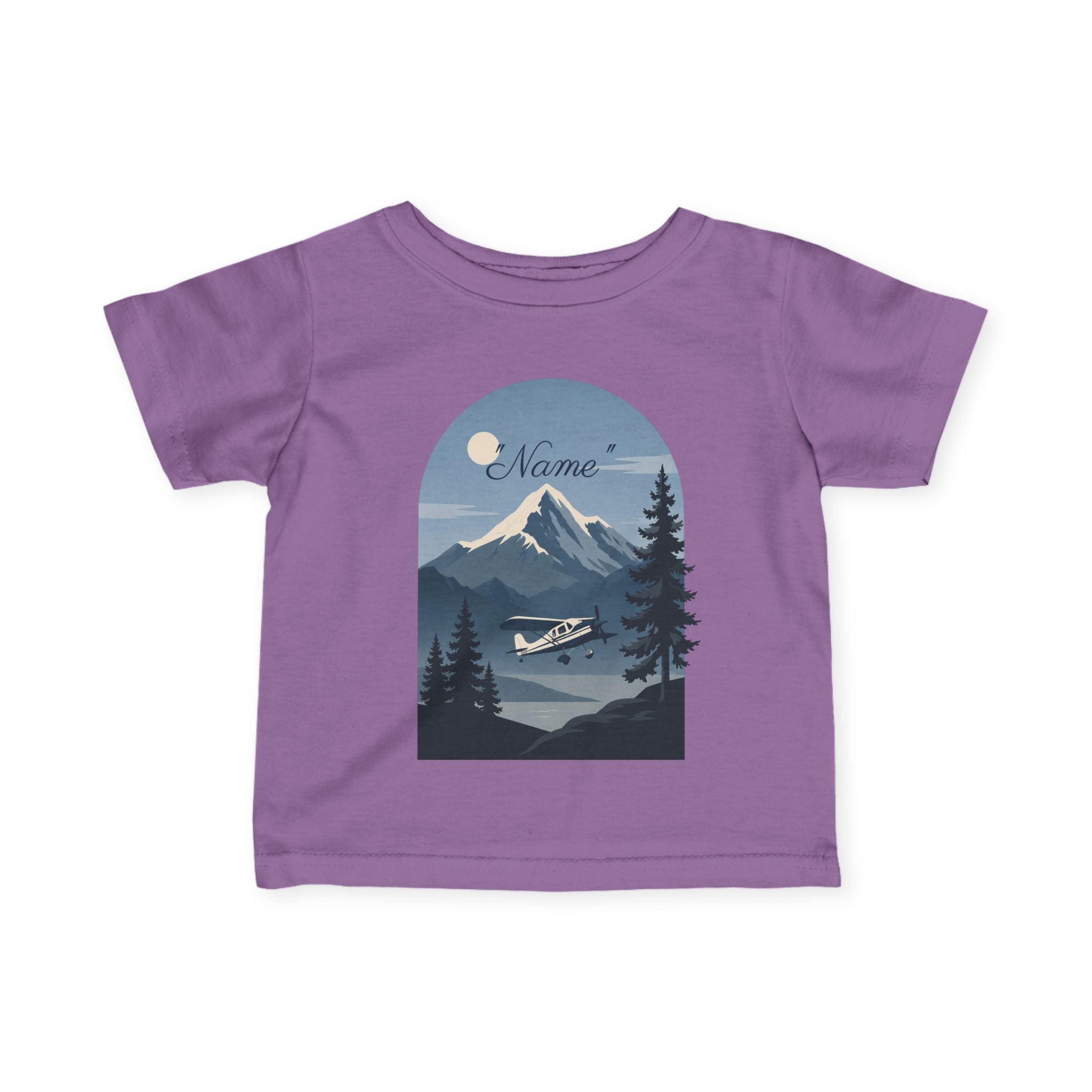 Infant Tee — Mountain Airplane Design (custom name)