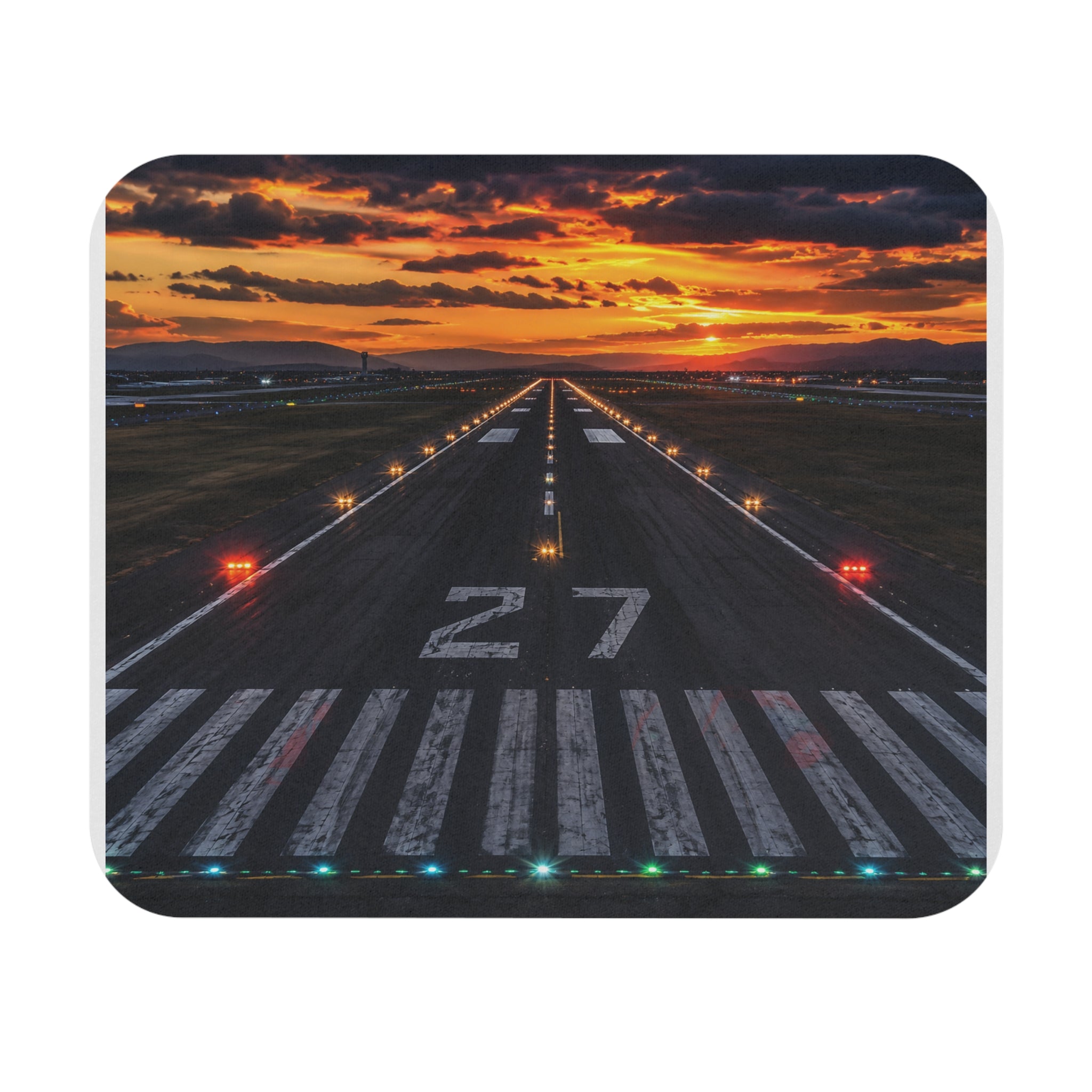 Runway 27 Sunset Mouse Pad