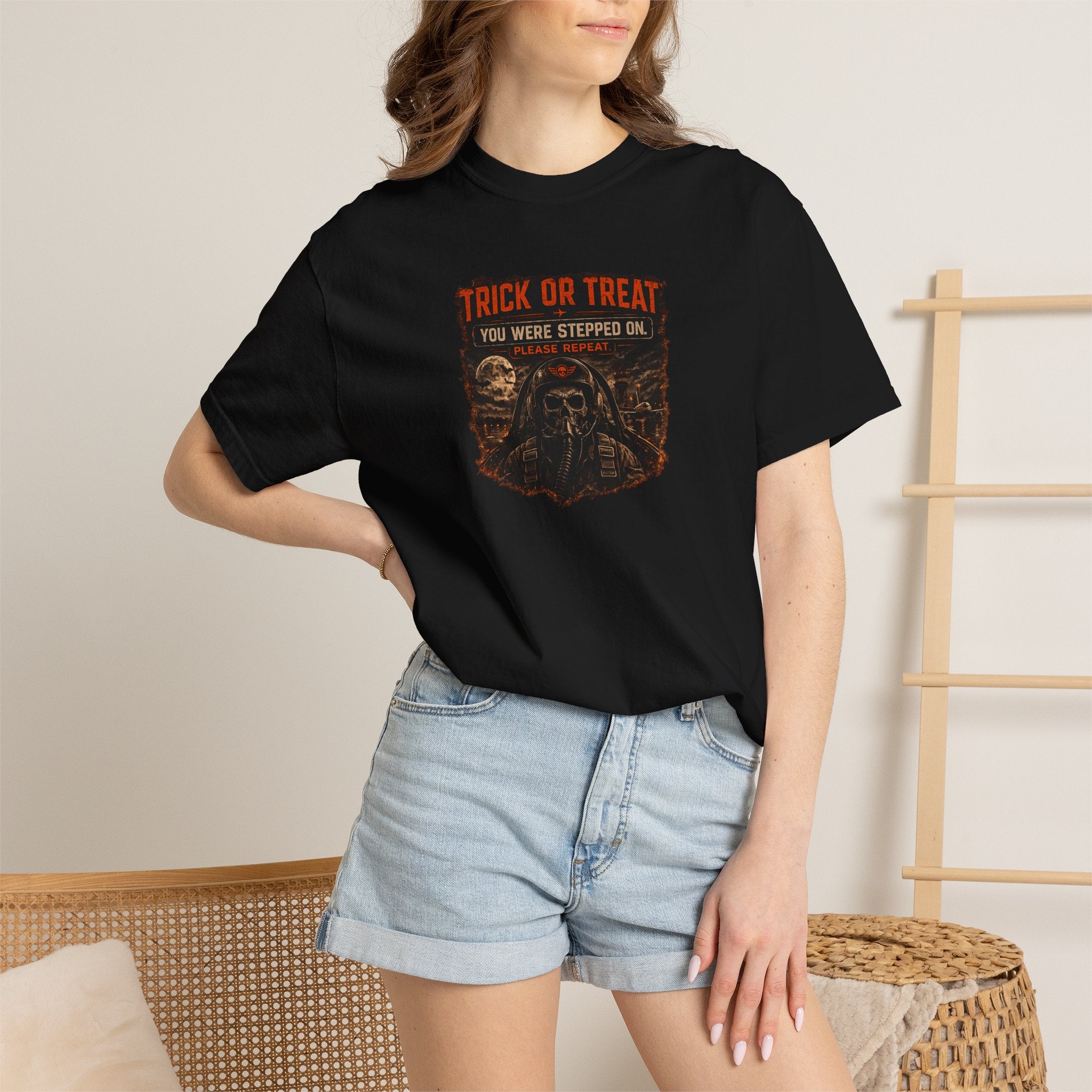 Halloween Trick or Treat T-Shirt — “You Were Stepped On” Graphic Tee