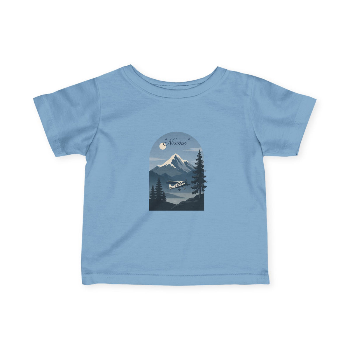 Infant Tee — Mountain Airplane Design (custom name)