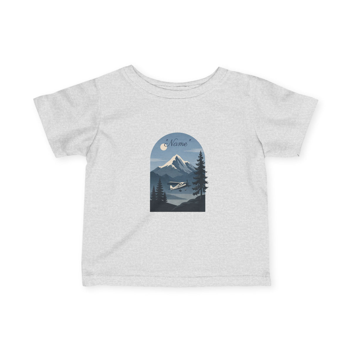 Infant Tee — Mountain Airplane Design (custom name)