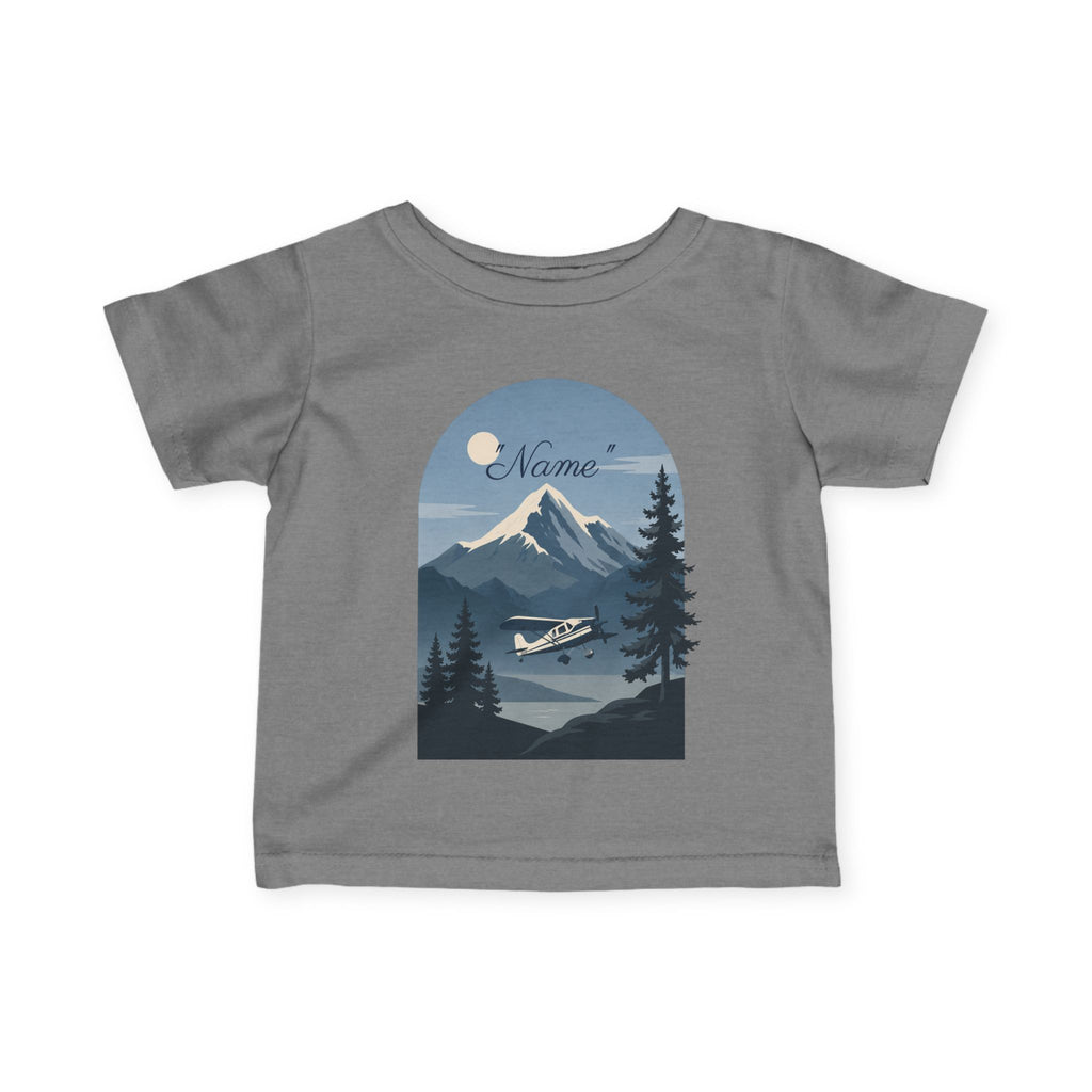 Infant Tee — Mountain Airplane Design (custom name)