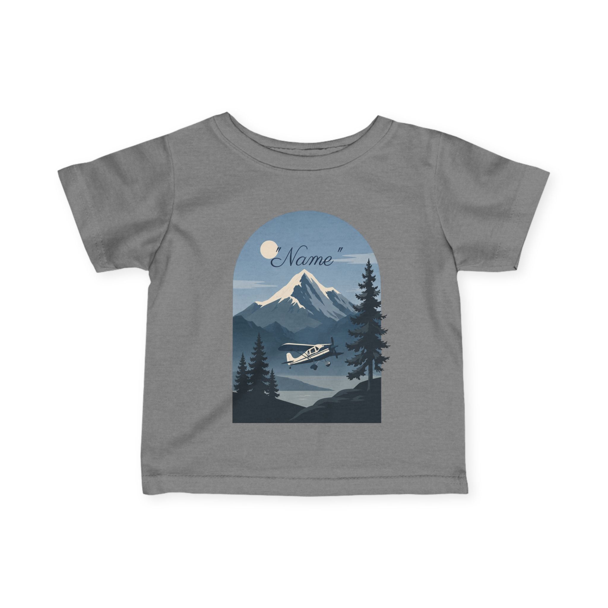 Infant Tee — Mountain Airplane Design (custom name)