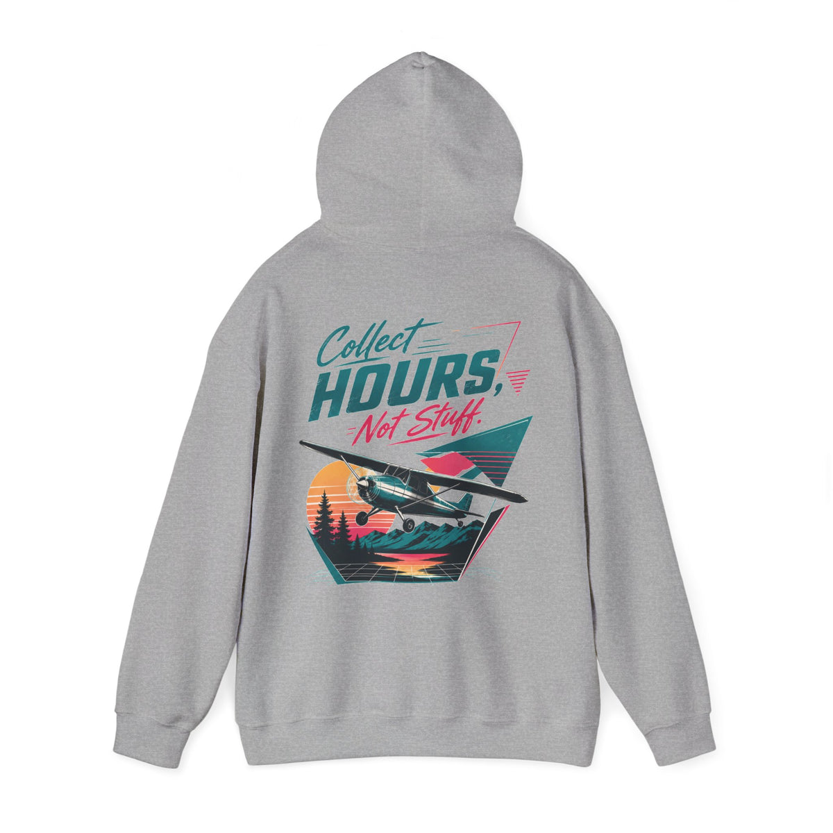 FlightLine Hoodie — Collect Hours Retro Plane Graphic Pullover