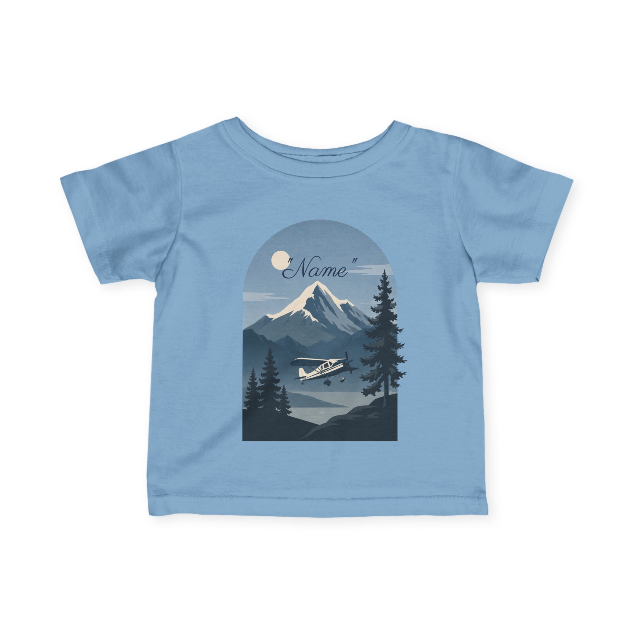 Infant Tee — Mountain Airplane Design (custom name)