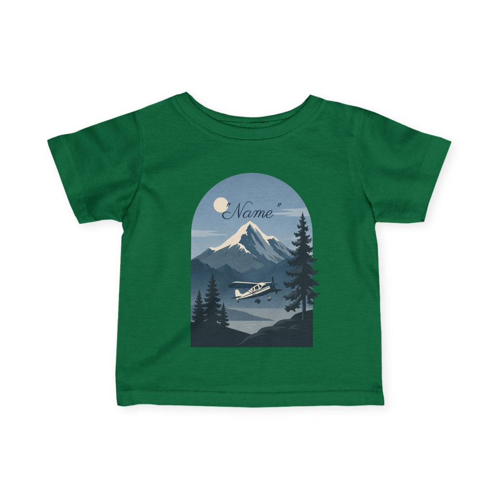 Infant Tee — Mountain Airplane Design (custom name)