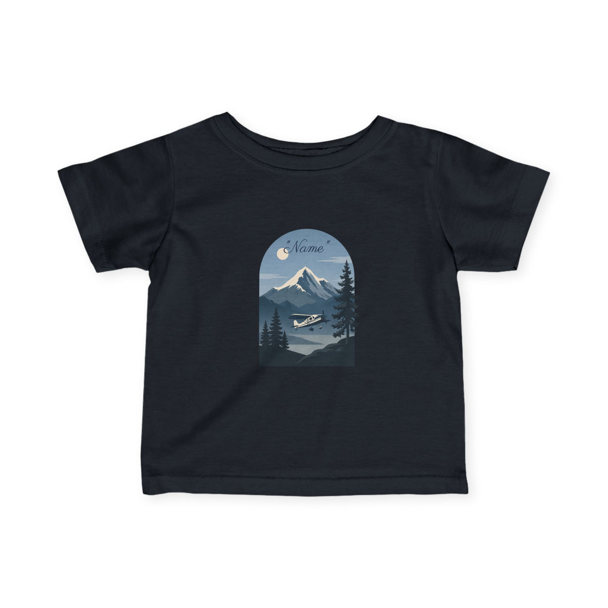 Infant Tee — Mountain Airplane Design (custom name)