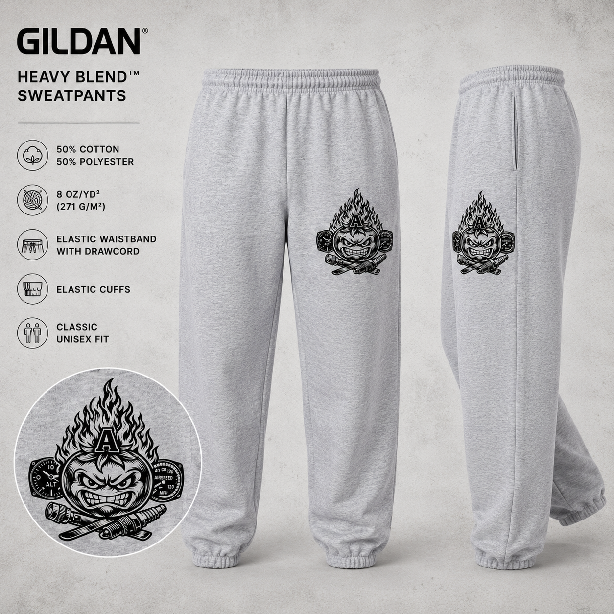 ATOMATOFLAMES Gildan Sweatpants