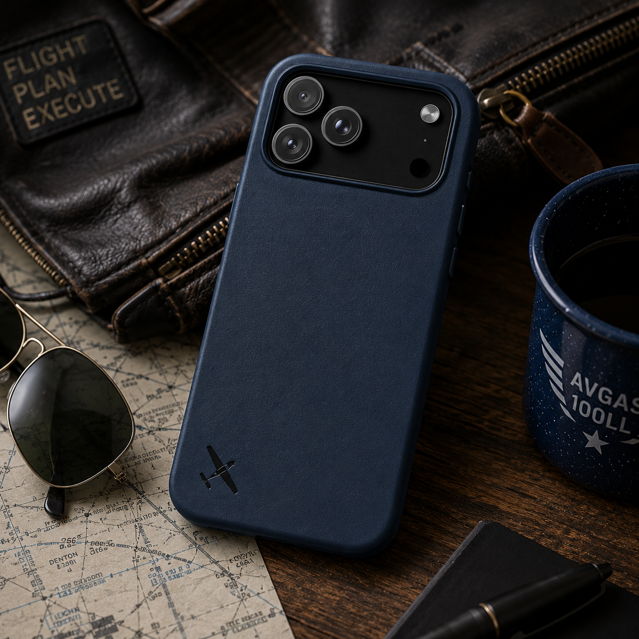 Leather Engraved iPhone Case Minimalist — SR20