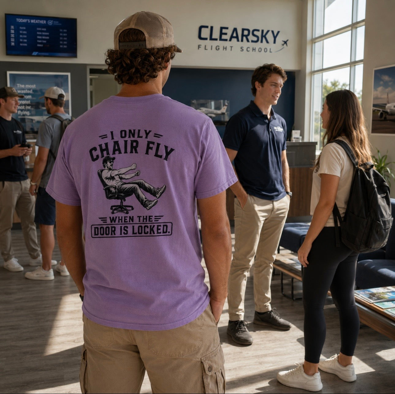 Chair Flying Pocket T‑Shirt