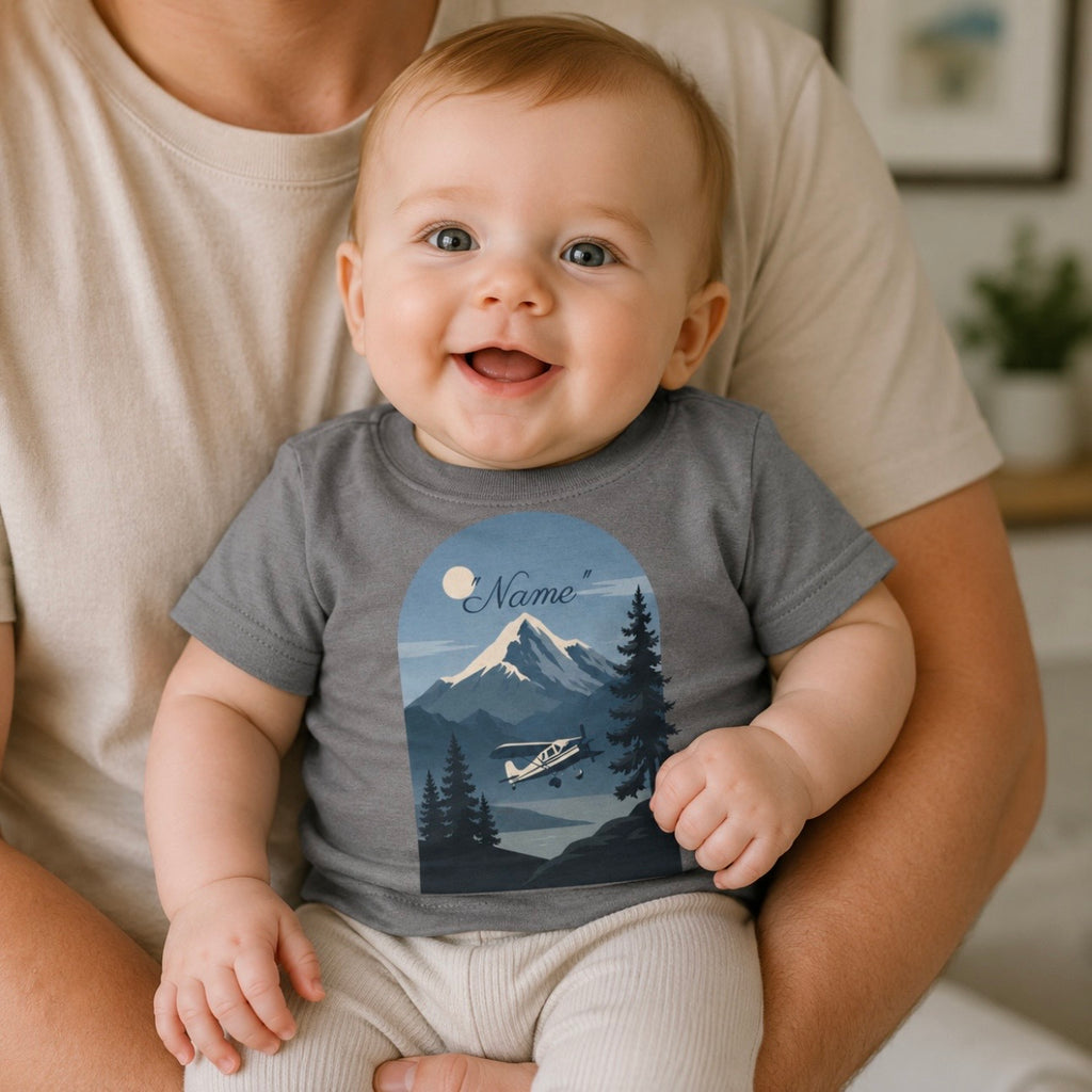 Infant Tee — Mountain Airplane Design (custom name)