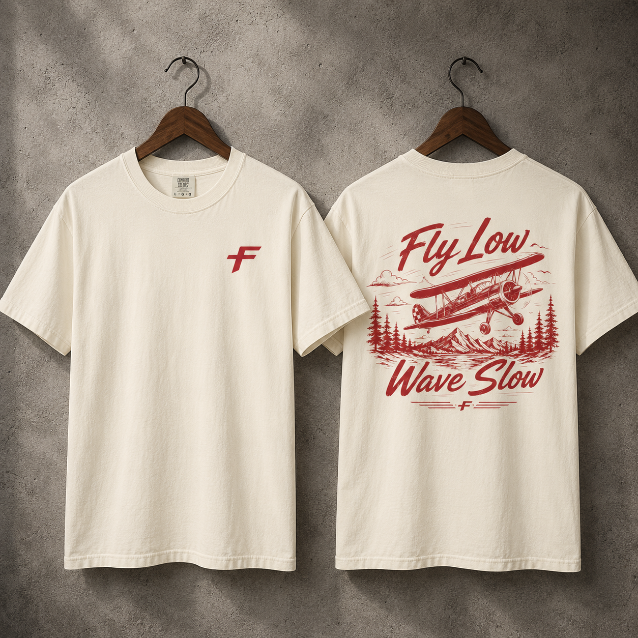 Fly Low Wave Slow T-Shirt — Vintage  Adventure Tee