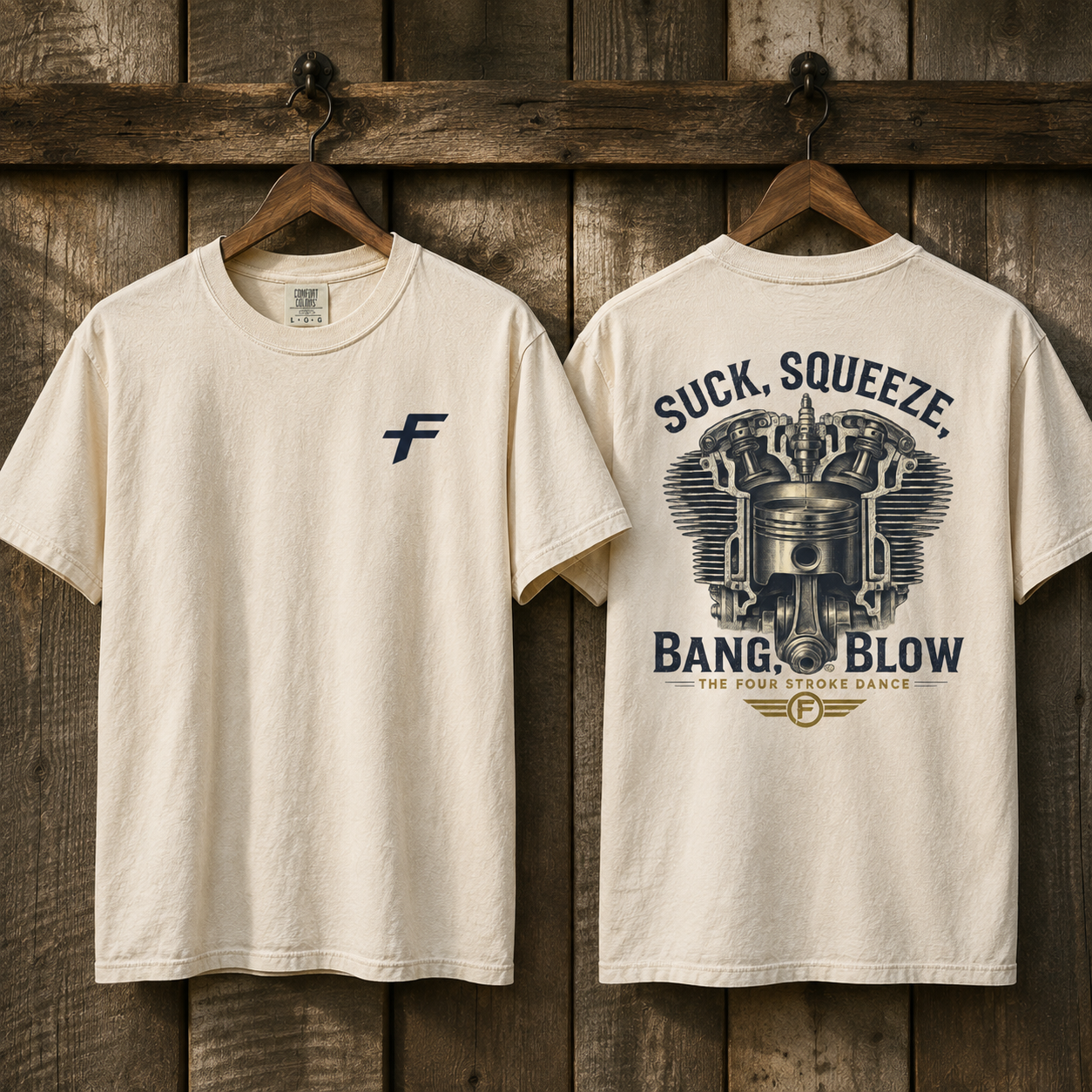 FlightLine T-Shirt — “Suck, Squeeze, Bang, Blow” Vintage Tee