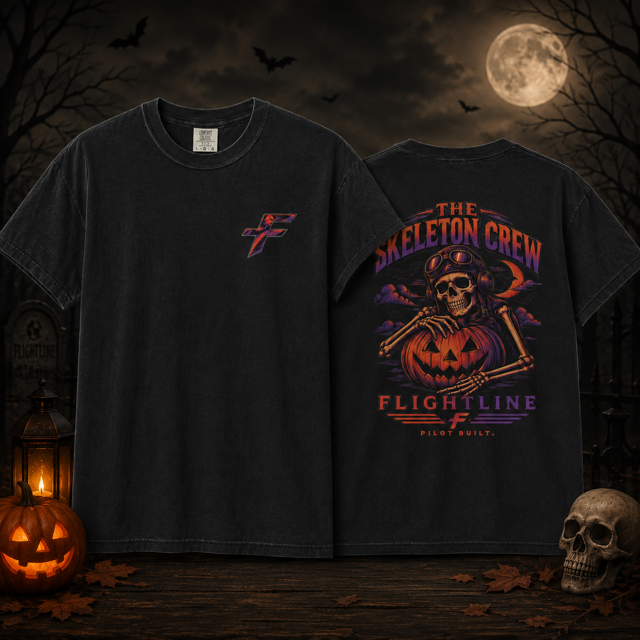 Halloween T-Shirt – FlightLine "Skeleton Crew" Tee