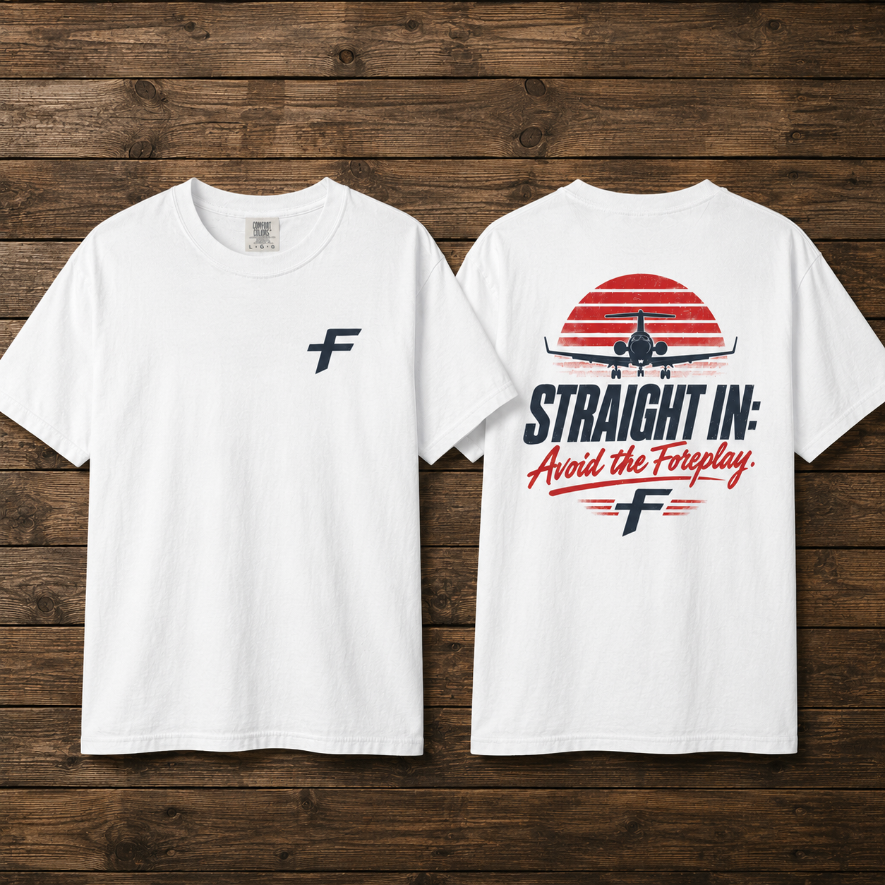 Straight In T-Shirt — FlightLine Aviation Tee