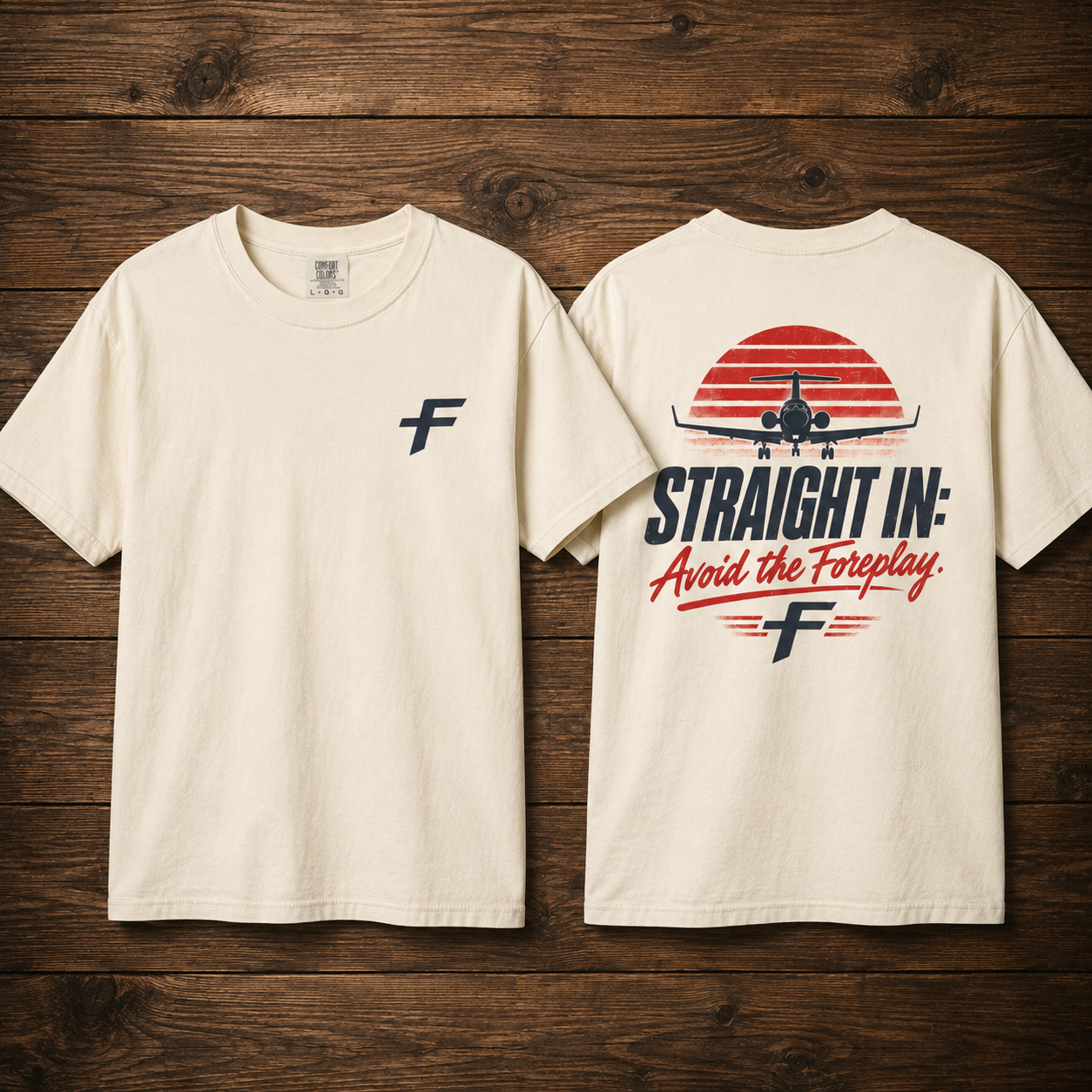 Straight In T-Shirt — FlightLine Aviation Tee