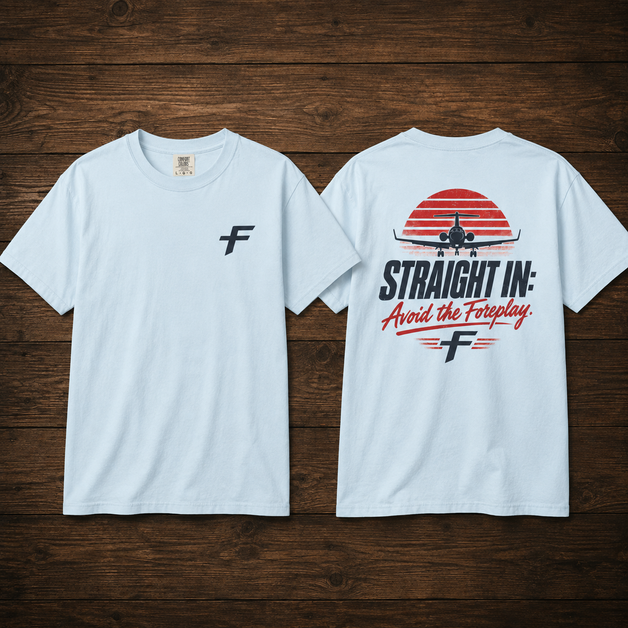Straight In T-Shirt — FlightLine Aviation Tee