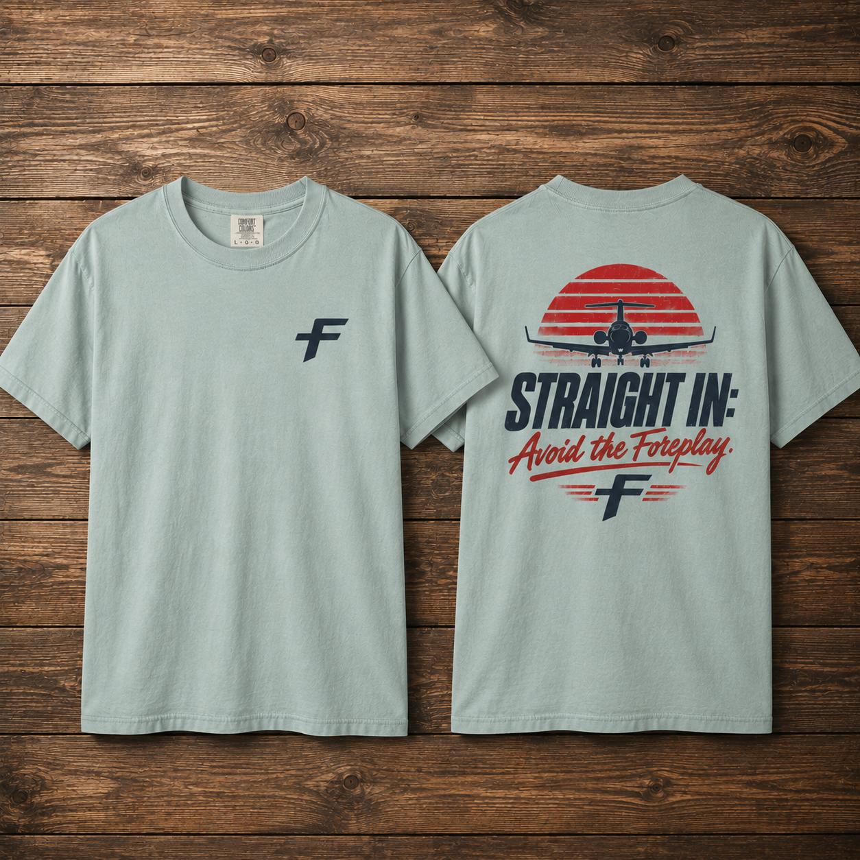 Straight In T-Shirt — FlightLine Aviation Tee