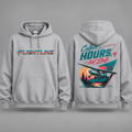 FlightLine Hoodie — Collect Hours Retro Plane Graphic Pullover