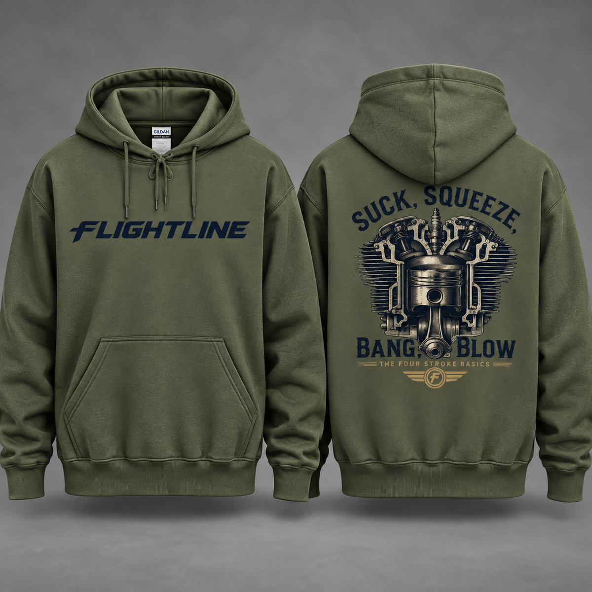 FlightLine Hoodie — Four Stroke Graphic Pullover