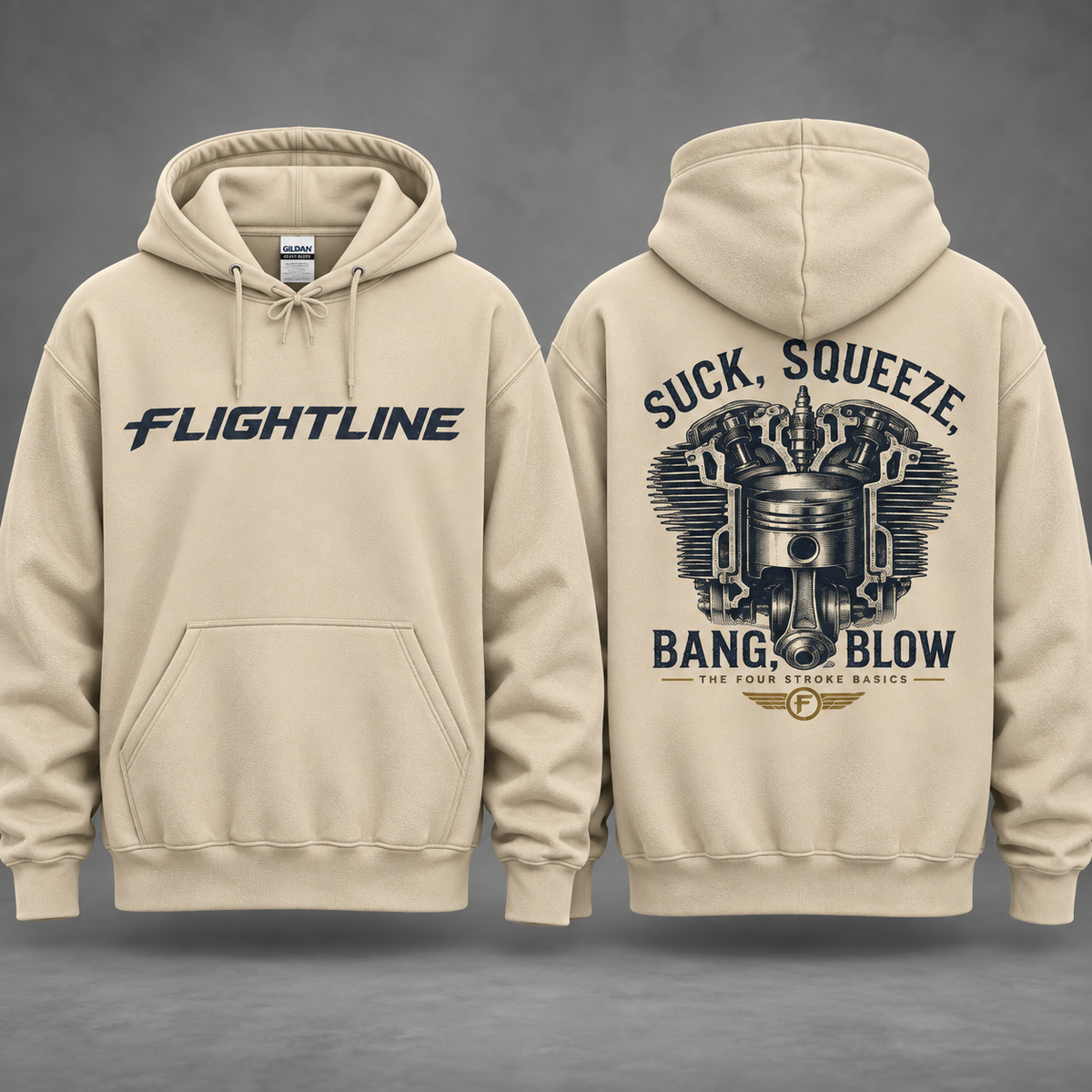 FlightLine Hoodie — Four Stroke Graphic Pullover
