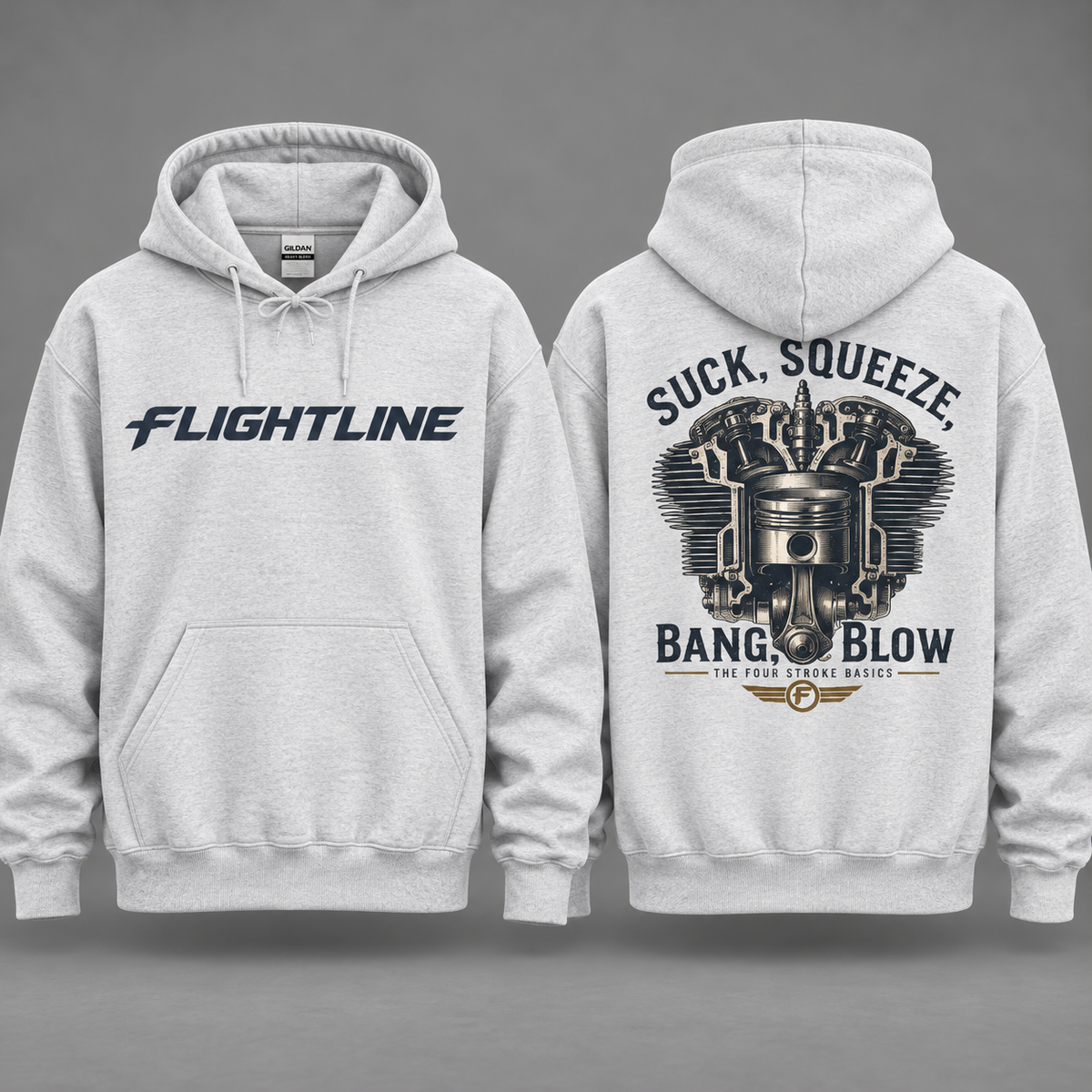FlightLine Hoodie — Four Stroke Graphic Pullover