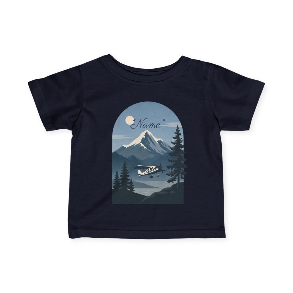 Infant Tee — Mountain Airplane Design (custom name)
