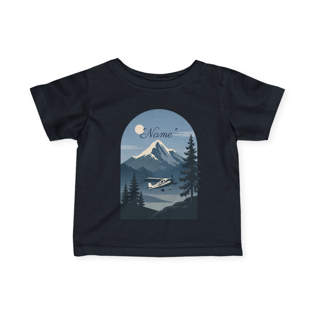 Infant Tee — Mountain Airplane Design (custom name)