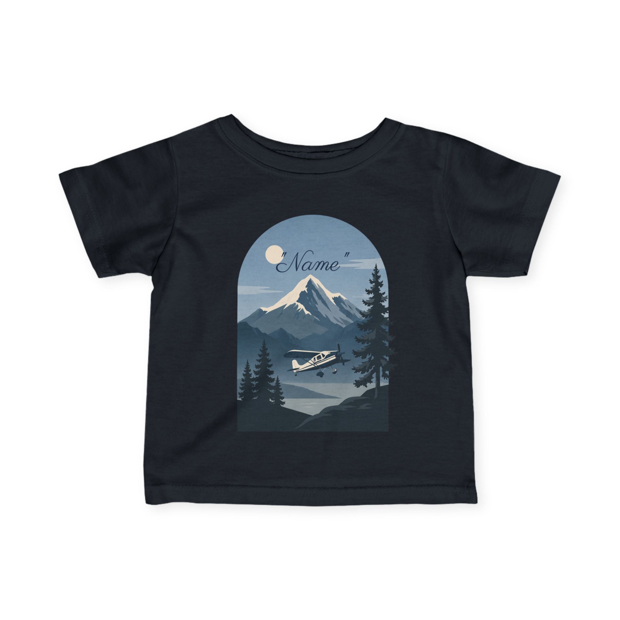 Infant Tee — Mountain Airplane Design (custom name)