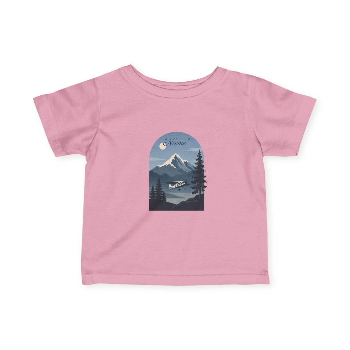 Infant Tee — Mountain Airplane Design (custom name)