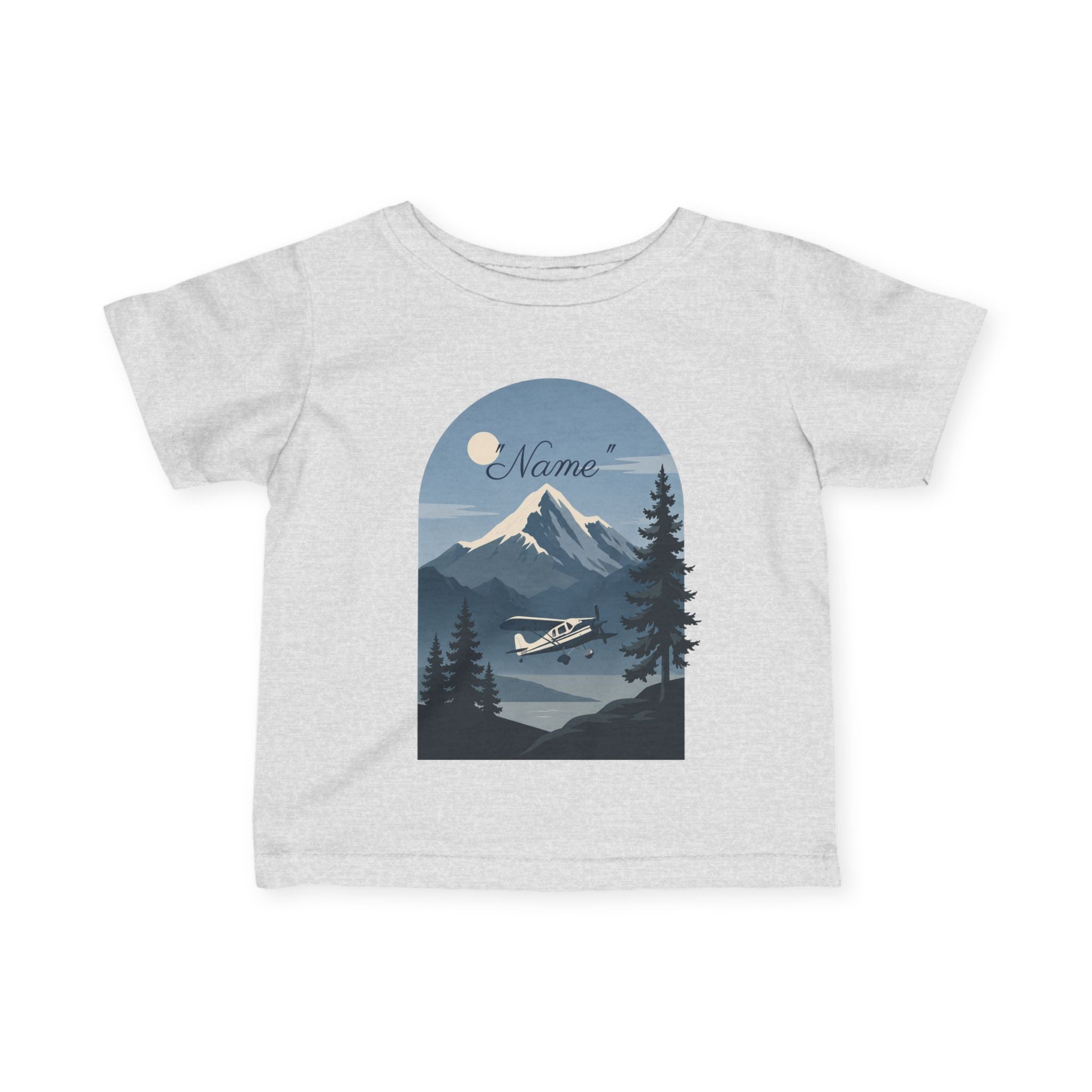 Infant Tee — Mountain Airplane Design (custom name)