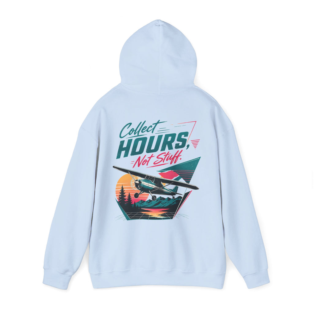 FlightLine Hoodie — Collect Hours Retro Plane Graphic Pullover
