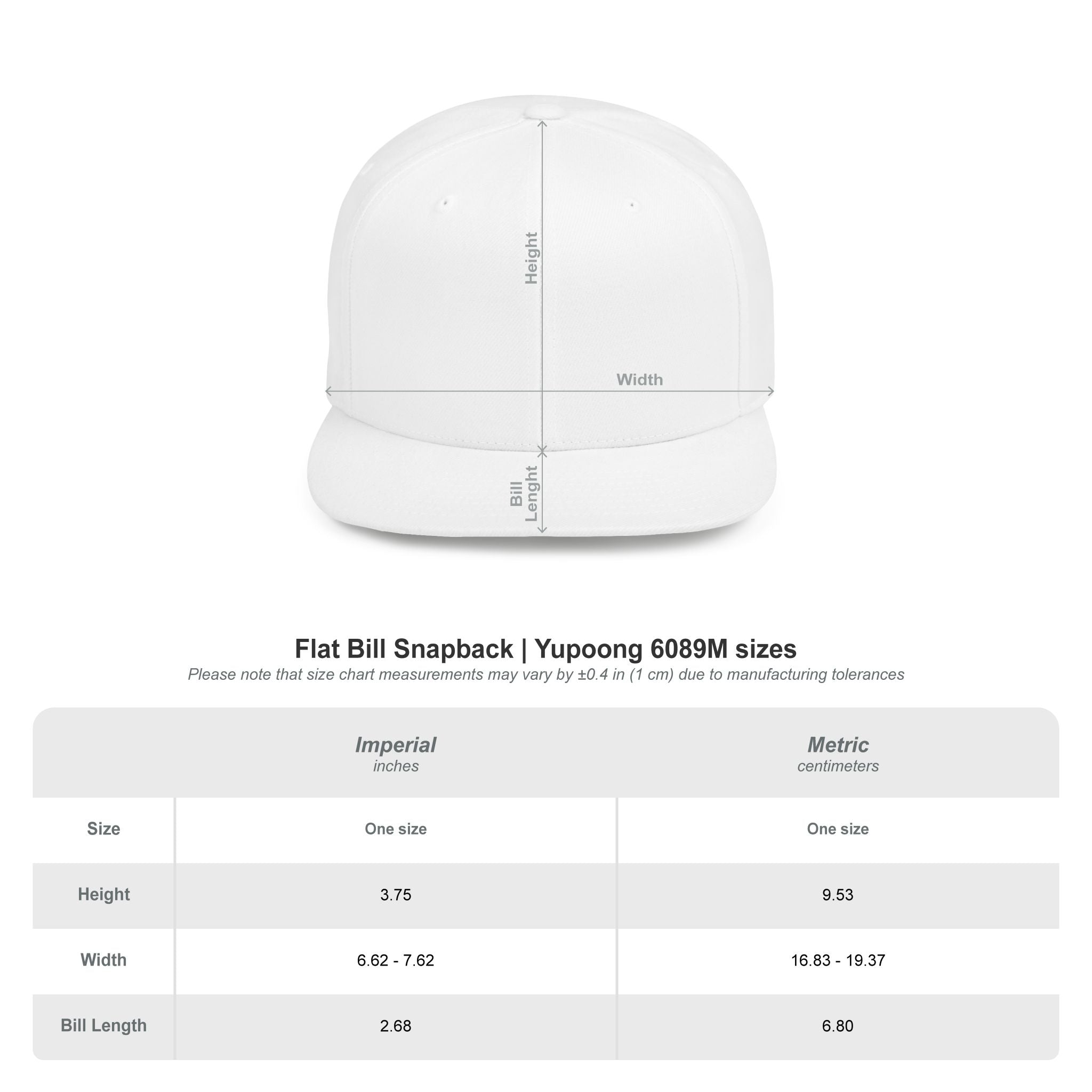 91.205 Snapback Flat Bill Hat
