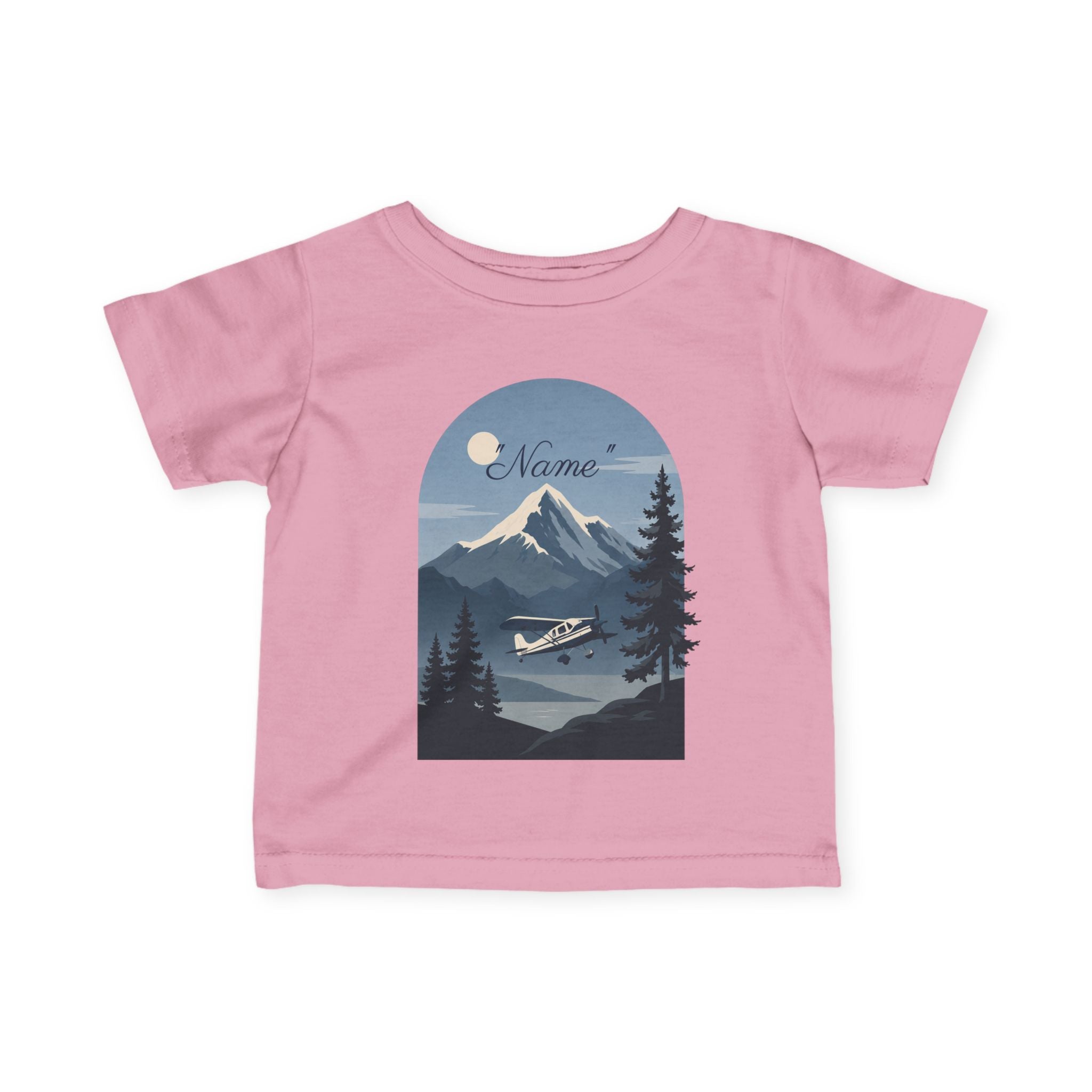 Infant Tee — Mountain Airplane Design (custom name)