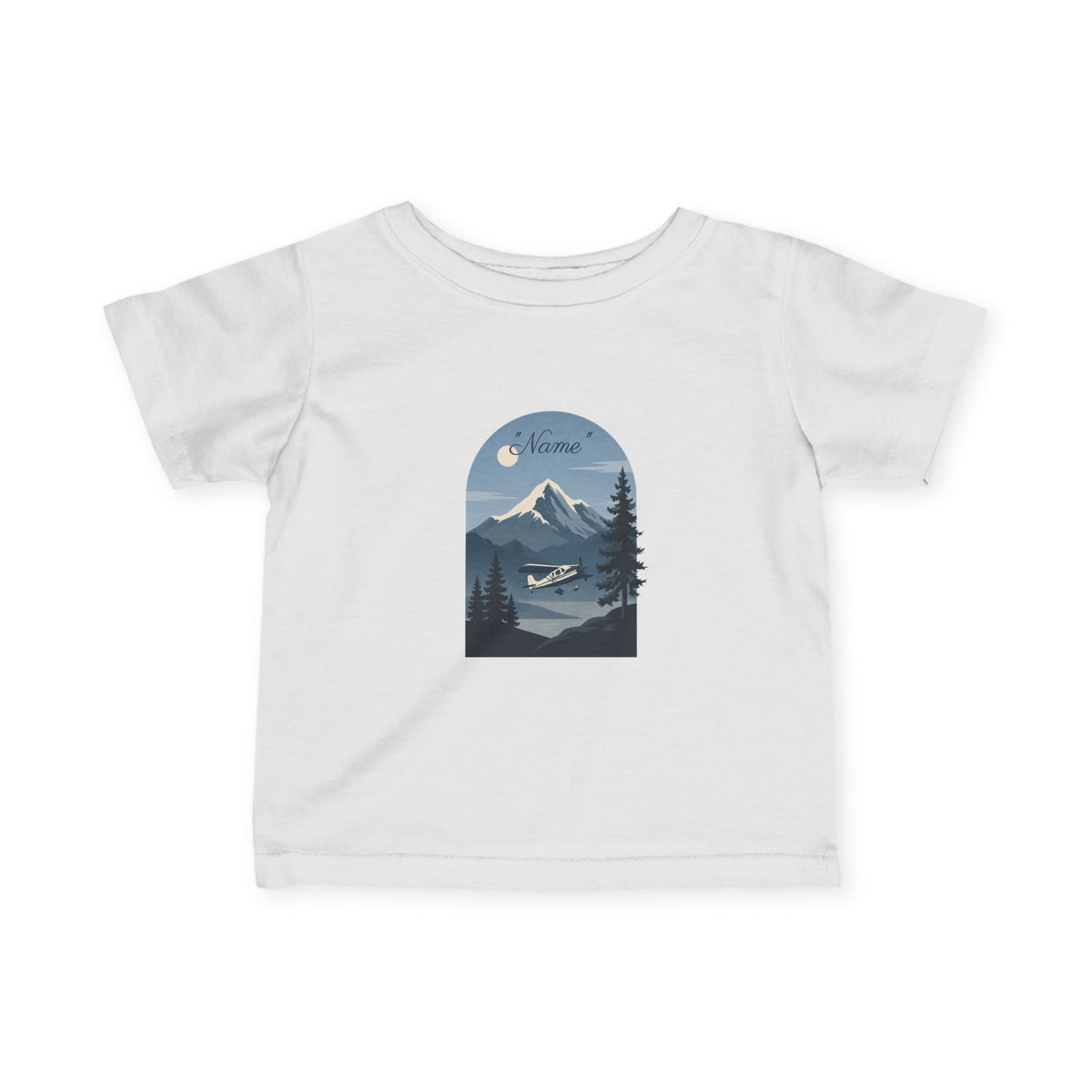 Infant Tee — Mountain Airplane Design (custom name)